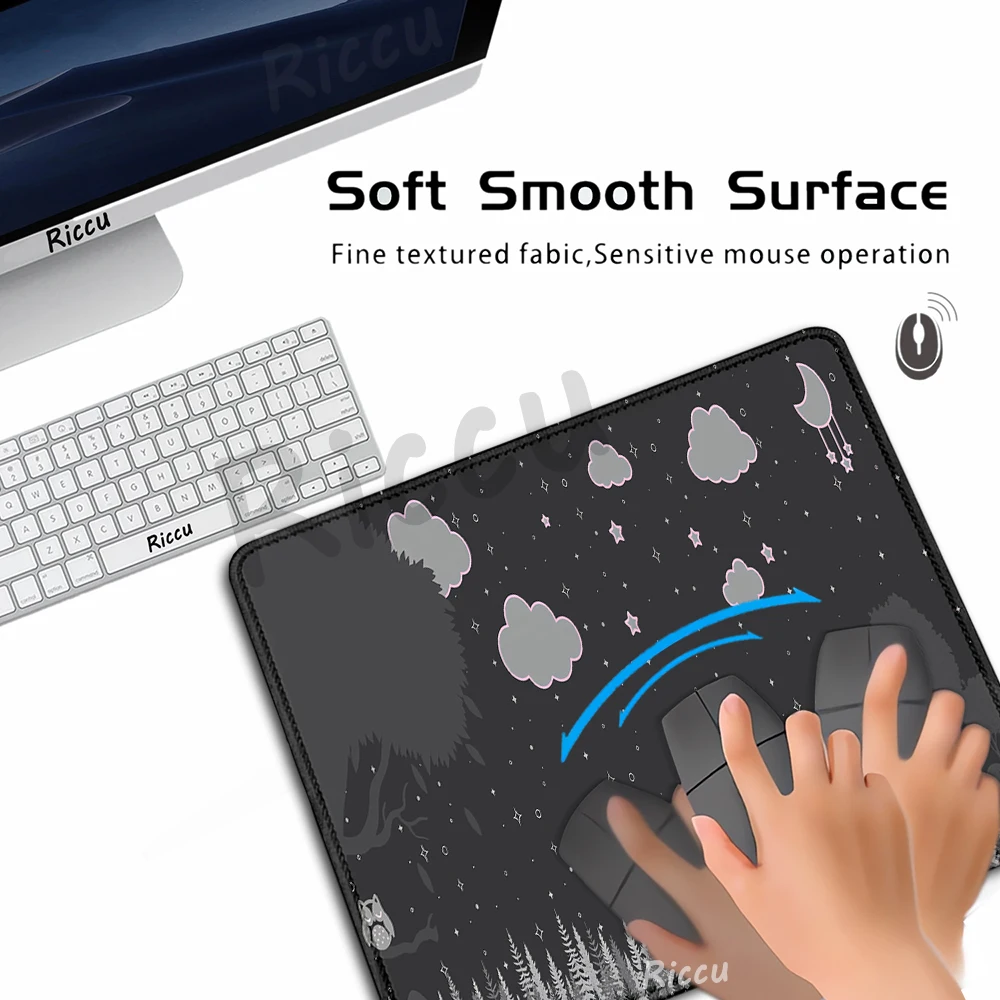 Large Black Cloud Mouse Pad Kawaii Cartoon Desk Mat Anti-slip Rubber Extended 900x400 Table Mat Gaming Keyboard Pad Carpet Rug