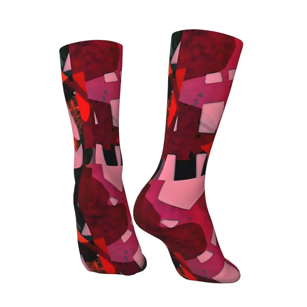 Vintage Coral Kiss Men's compression Socks Unisex Harajuku Pattern Printed Novelty Crew Sock