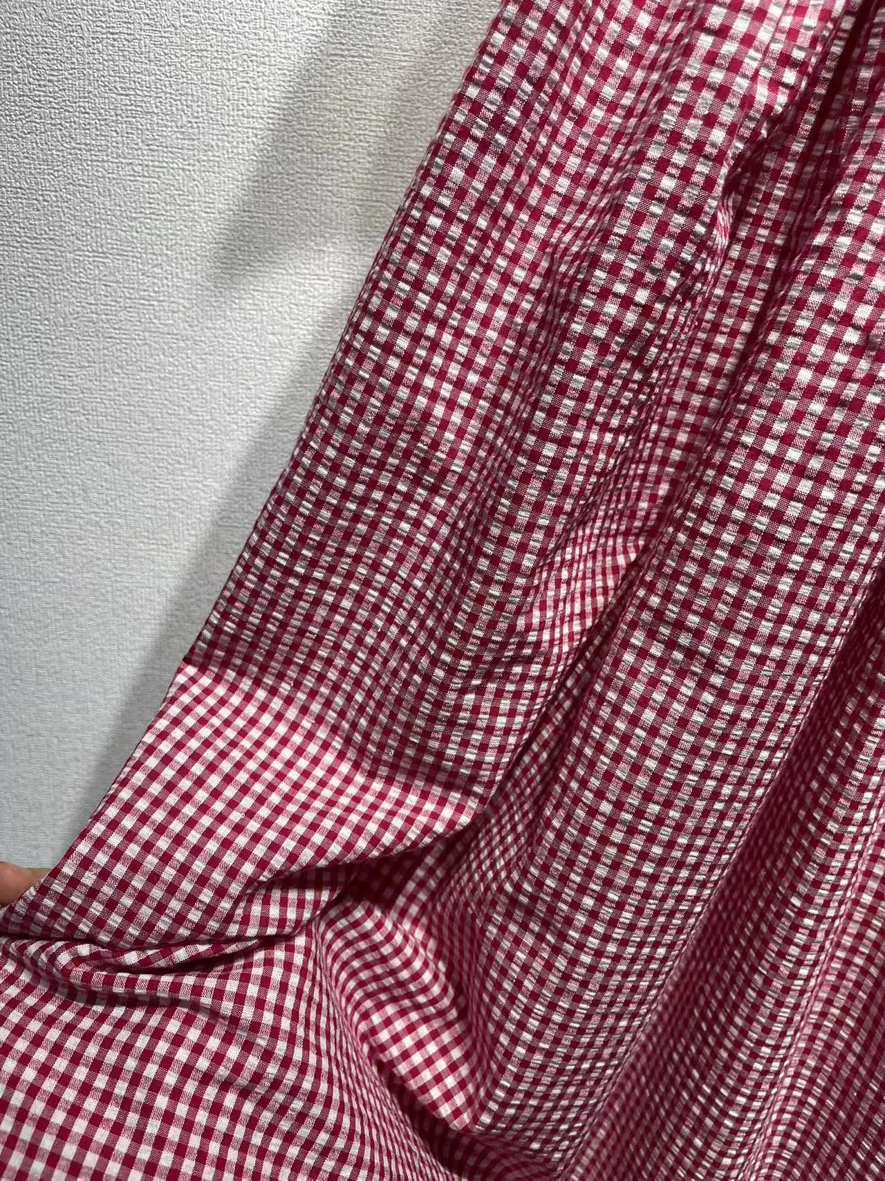 Rode Plaid Vrouwen Ruches Tank Jurk Zomer Nieuwe 2024 Mouwloze A-Lijn Hoge Taille Veterschoenen Mode Dames 100% Katoen Midi Jurk