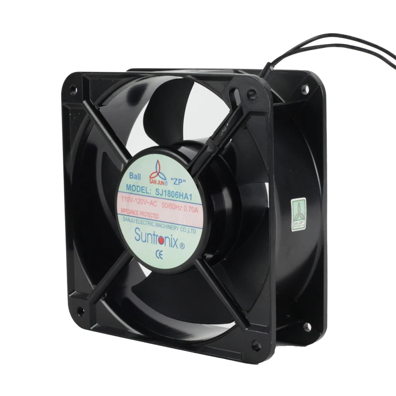 Kipas Pendingin Aksial AC Persegi SJ1806HA1 AC110V SJ1806HA2 AC220-240V 180x180x60mm 0.70A Kipas Ventilasi Kabinet Industri