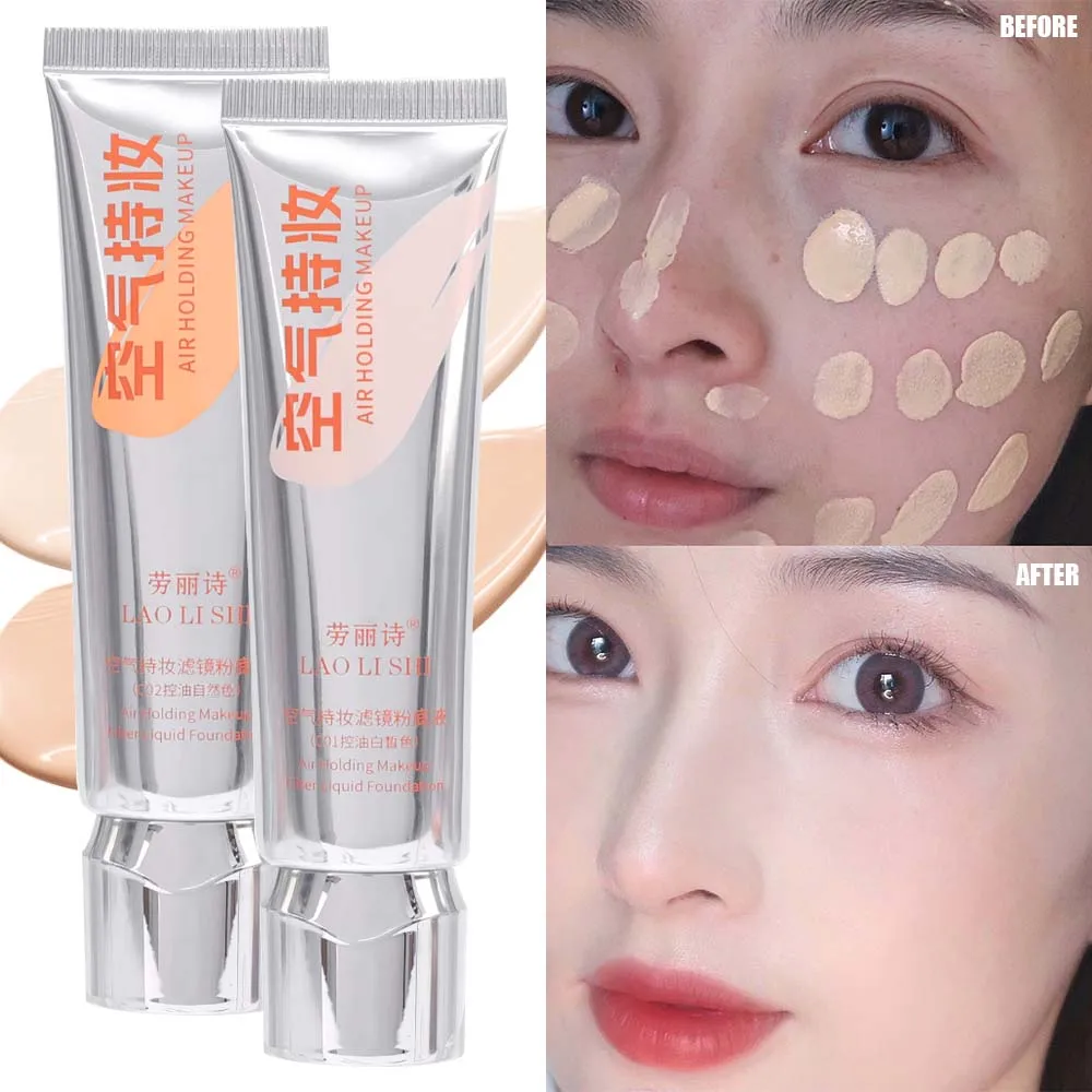 Long-lasting Liquid Foundation Smooth Texture Moisturizing Cover Acne Dark Circles Foundation Brightening Face Concealer Makeup