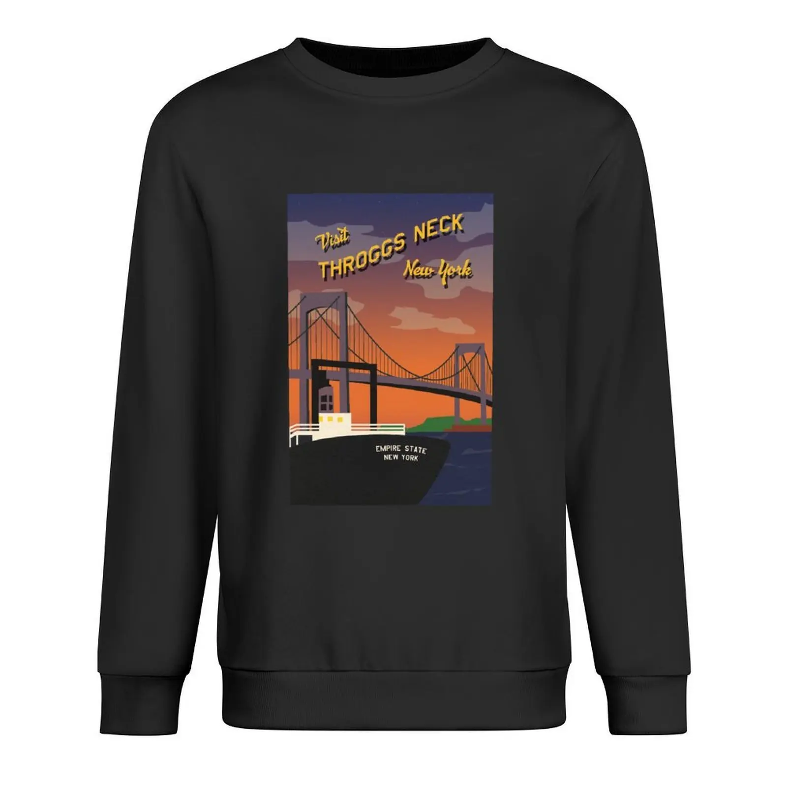 

Vintage Throggs Neck New York Poster Pullover men's clothing men clothes korean clothes autumn clothes sweatshirt male