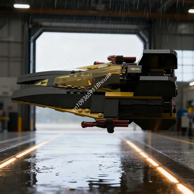 

186 шт. MOC Blacktron Ified на крыле, набор моделей, игрушки, строительные блоки, рождественские подарки, сборка, креативная идея, кирпич для детей