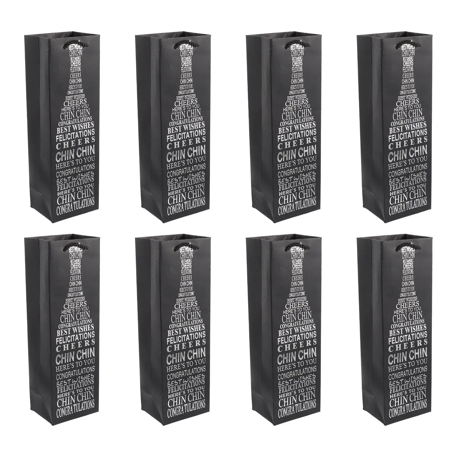 

10Pcs Wine Gift Bags Sturdy Red Wine Bottle Pouches Portable Elegant Paper Gift Packaging Bags for Holiday Gifts Shopping Malls