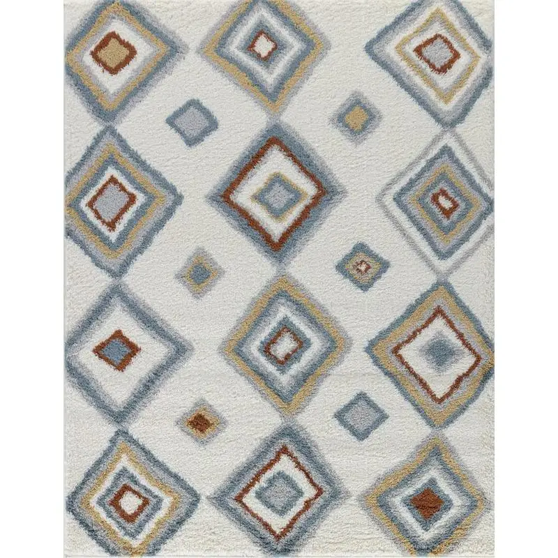 

Shag Area Rug 7 ft 10 in x 9 ft 10 in Ivory Soft Plush Carpet