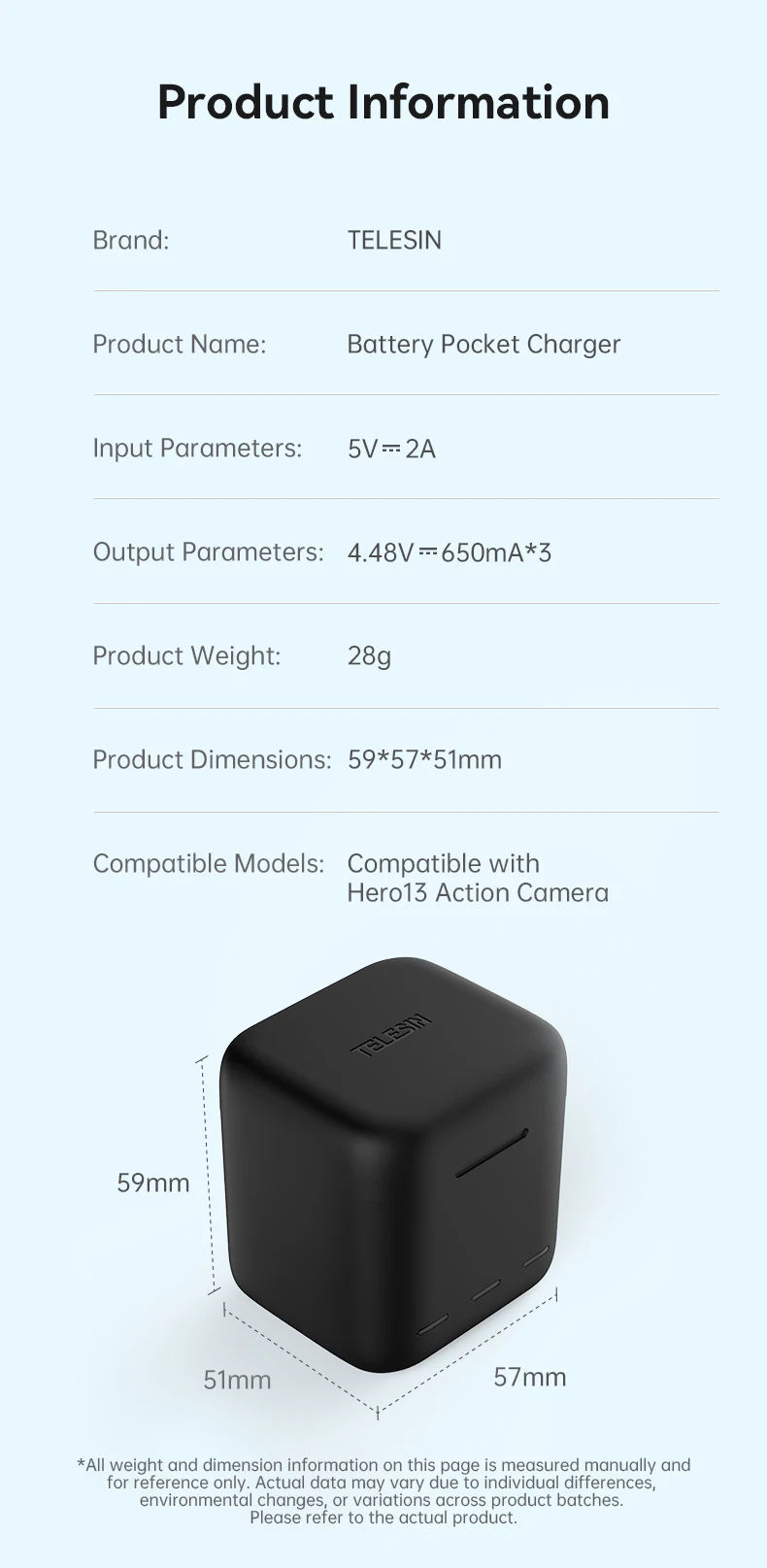 TELESIN 1900 mAh Lade Batterie Für GoPro Hero 13 Batterie 3 Möglichkeiten Schnelle Ladegerät Box TF Karte Lagerung Für GoPro 13 zubehör – Detail 25