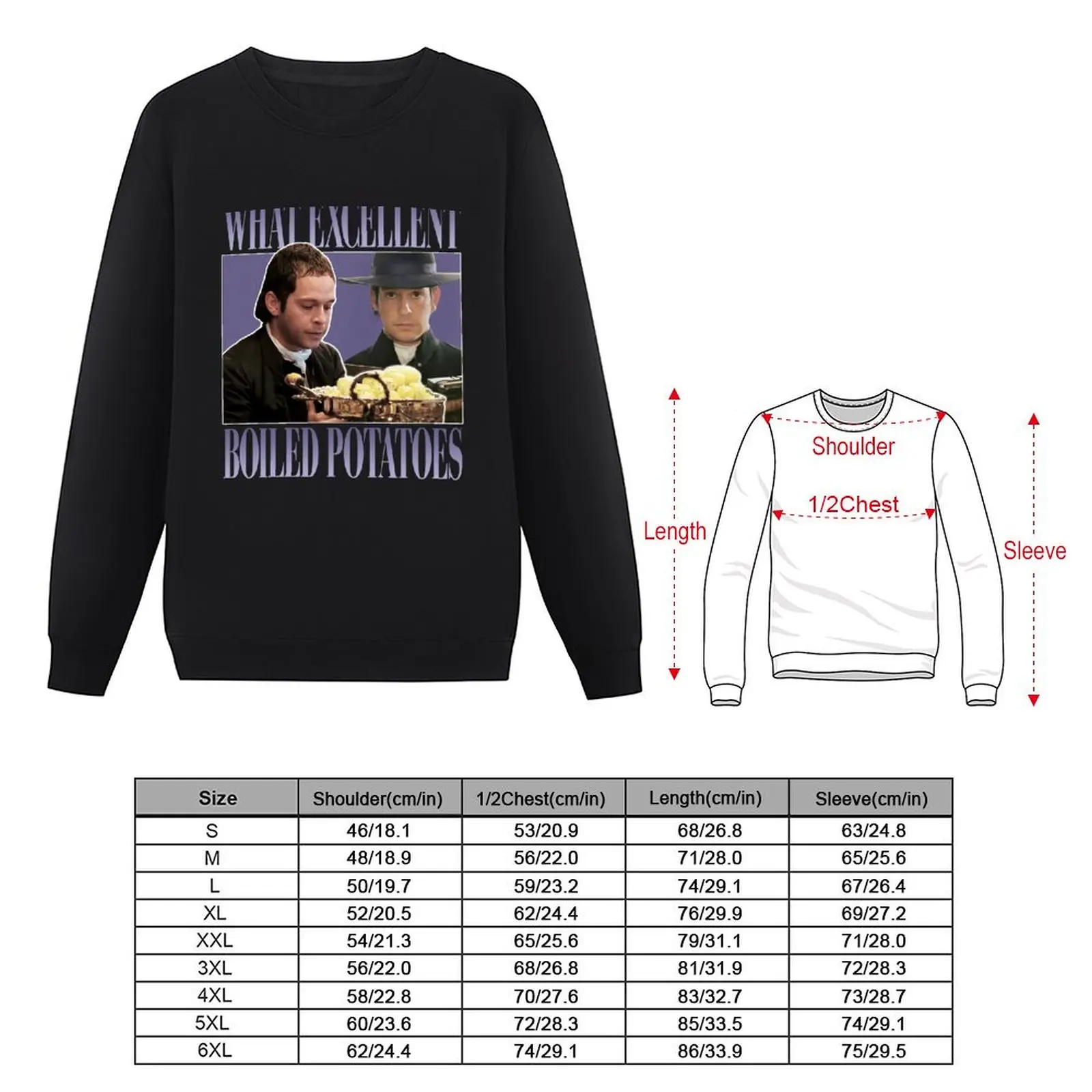 Pride and Prejudice What Exellent Boiled Potatoes Sweatshirt men's sweat-shirt new hoodies and sweatshirts