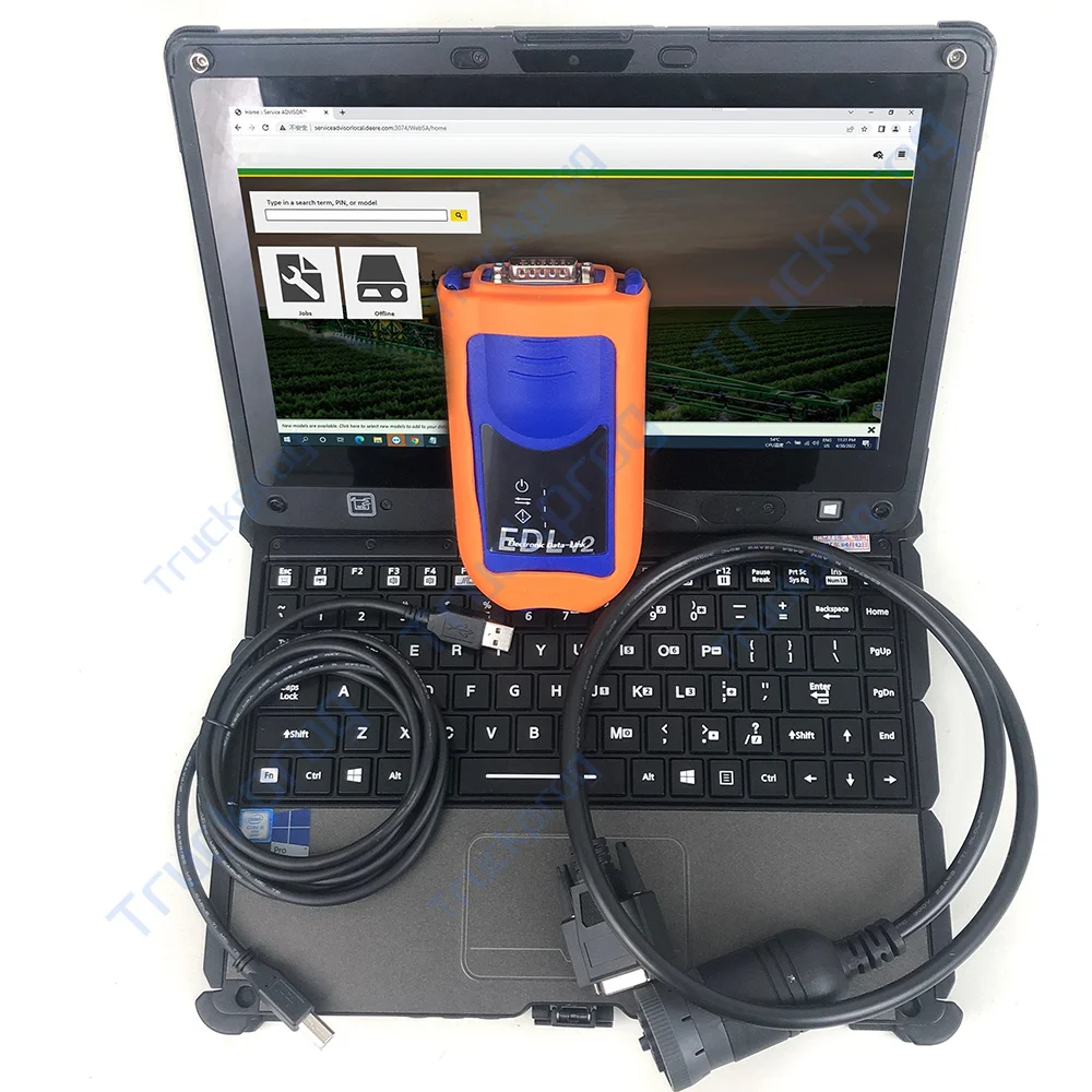 AG CF EDL V2 advisor Agricultural Construction equipment diagnostic kit Electronic Data Link Getac V100 Laptop diagnostic tool