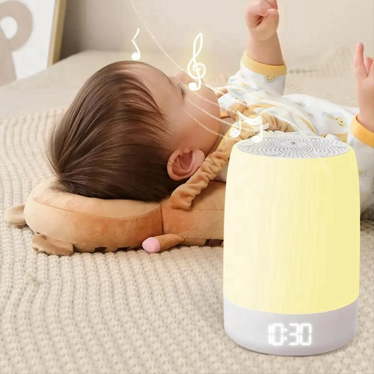 AA19 Sleeping with White Noise, Breathing Atmosphere Lamp, Music White Noise Sleep Aid Intelligent Timing.
