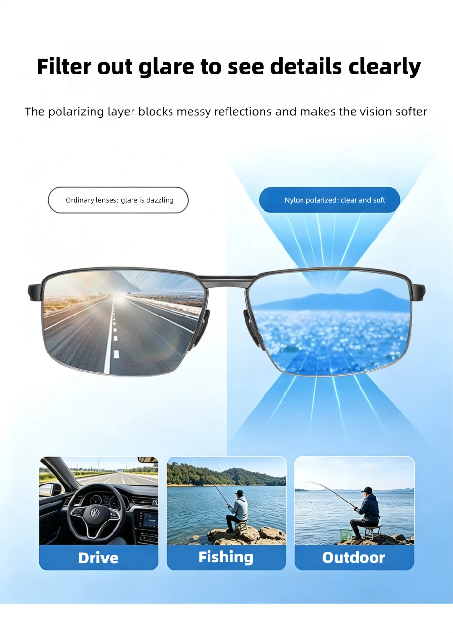 CAPONI neue Sonnenbrille für Männer Nylon polarisierte photo chrome Legierung fahren Sonnenbrille uv400 Marke Designer Sonnenbrillen bs8917 – Detail 13