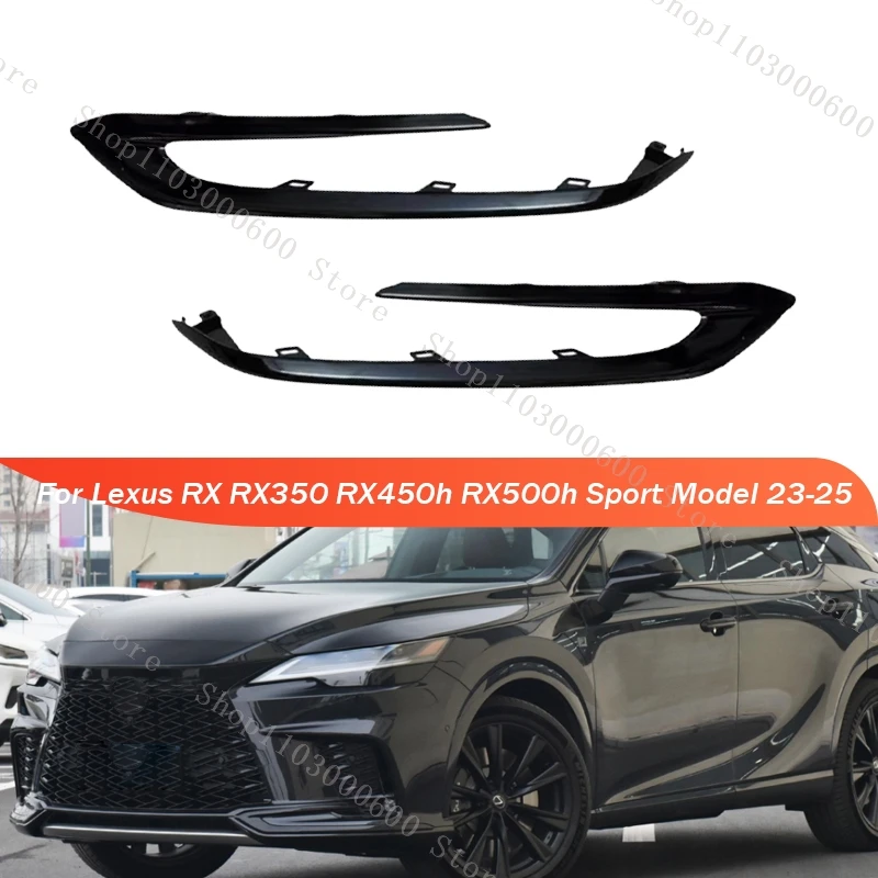 For Lexus RX RX350 RX450h RX500h Sport Model 2023-2025 Car Fog Light Frame Grille Decorative Strip Fog Light Cover Accessories