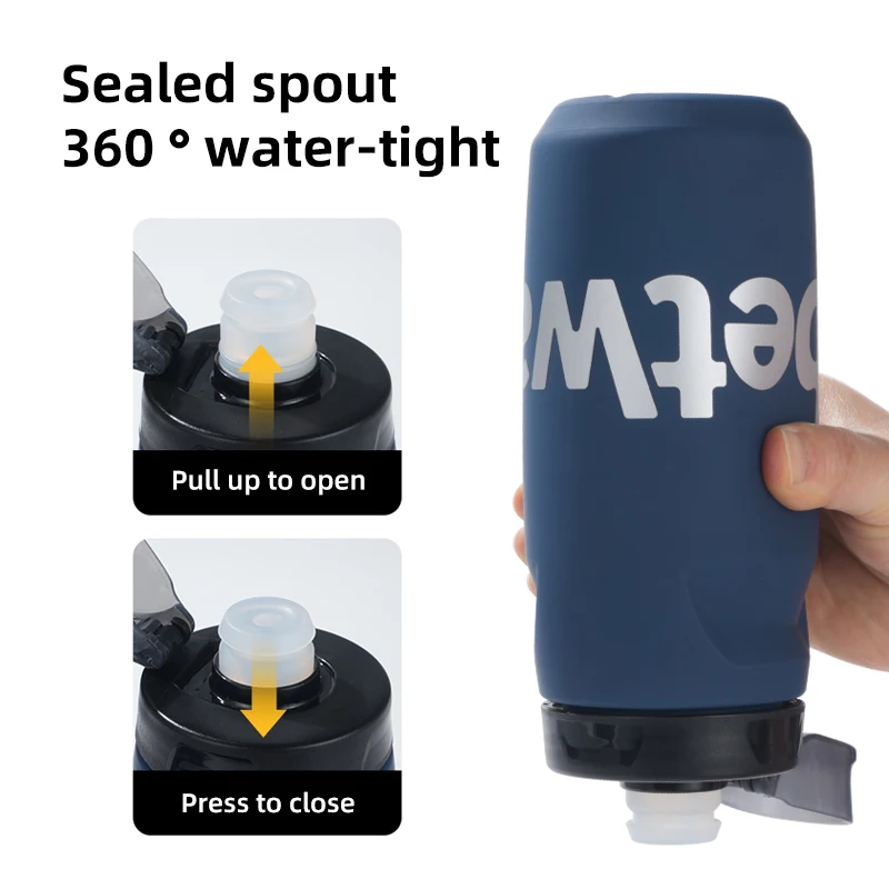 Bicycle Water Bottle 620/750ml Outdoor Sports Cup Fitness Running Riding Camping Hiking Kettle Leak-proof Handle & Dust Cover