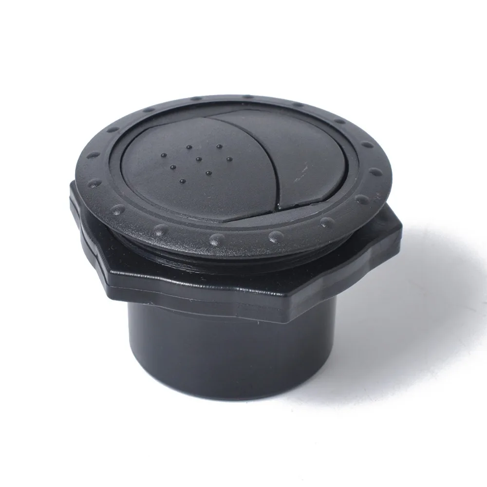Universal 60 mm ABS Caravan Air Conditioning Round Vent 360° Rotating Outlet with Mosquito Mesh Black RV Camper A/C Conversion