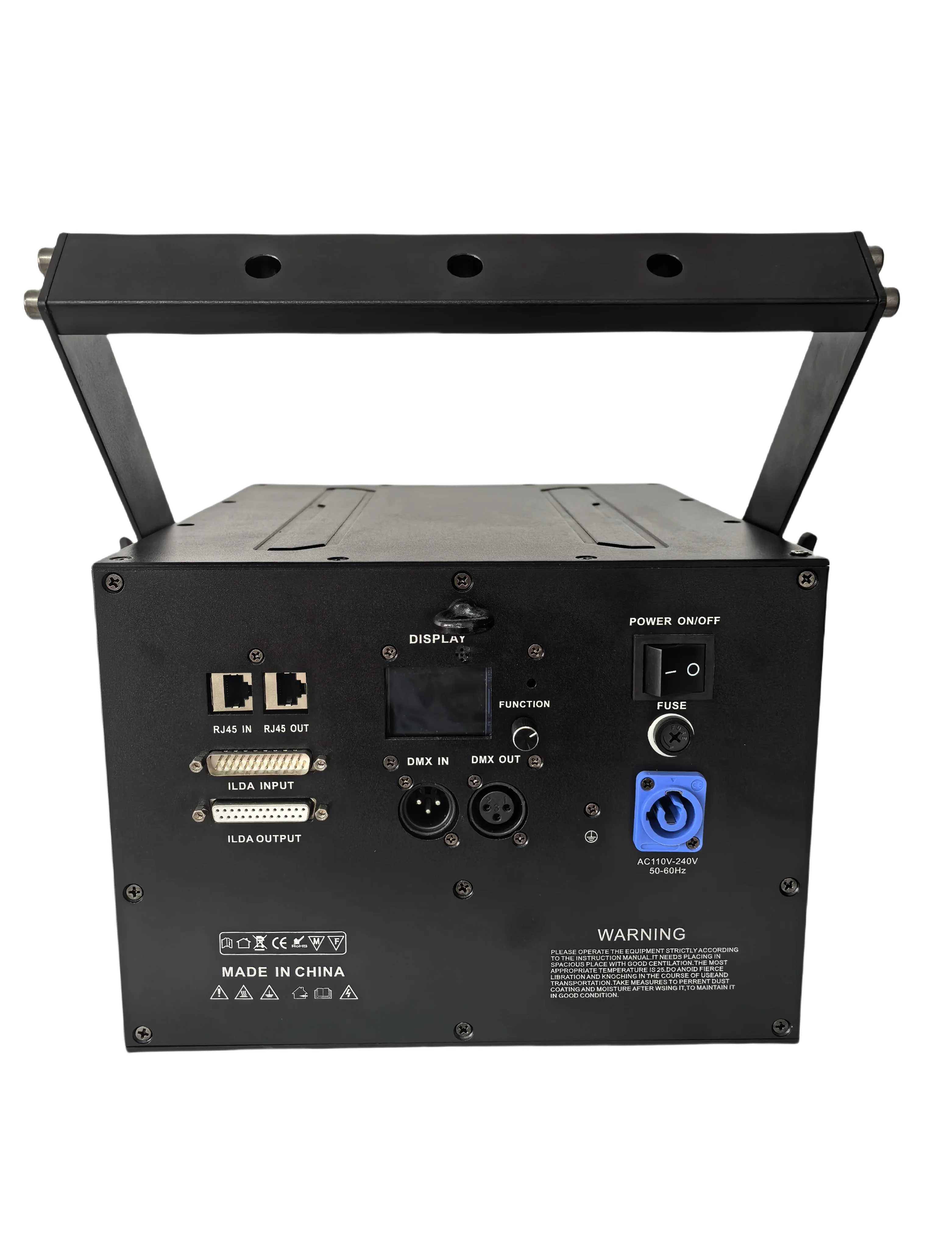 New 10w RGB Laser Light Projector DMX512 Sound Active Phone APP 128 Patterns Animation Logo Text Stage Light for DJ Party Weddin