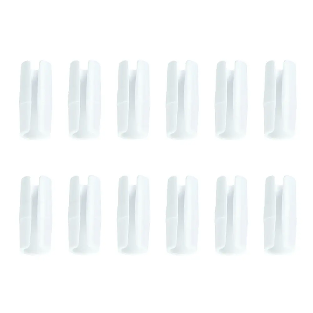 12Pcs Bed Sheet Grippers Anti-Slip Clips Fixed Clasps Prevent Running Wrinkled Sheets Fasteners Short Non-Bendable White