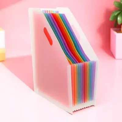 Expandable File Organizer Paper Material Simple Design Stylish Office Supplies for Daily Use Desktop File Organizer
