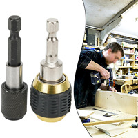 Convenient 2pcs Hex Shank Keyless Drill Chuck Driver Adapter Suitable for Electric Drill Chucks without Quick Function