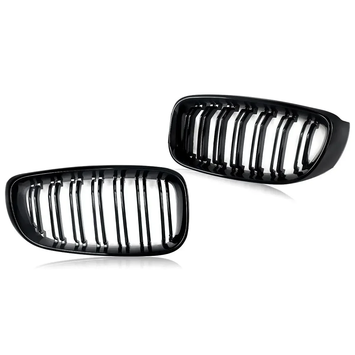 Front Bumper Kidney Grille Grill For BMW F34 3-Series GT 12-18 Gloss Black Pair