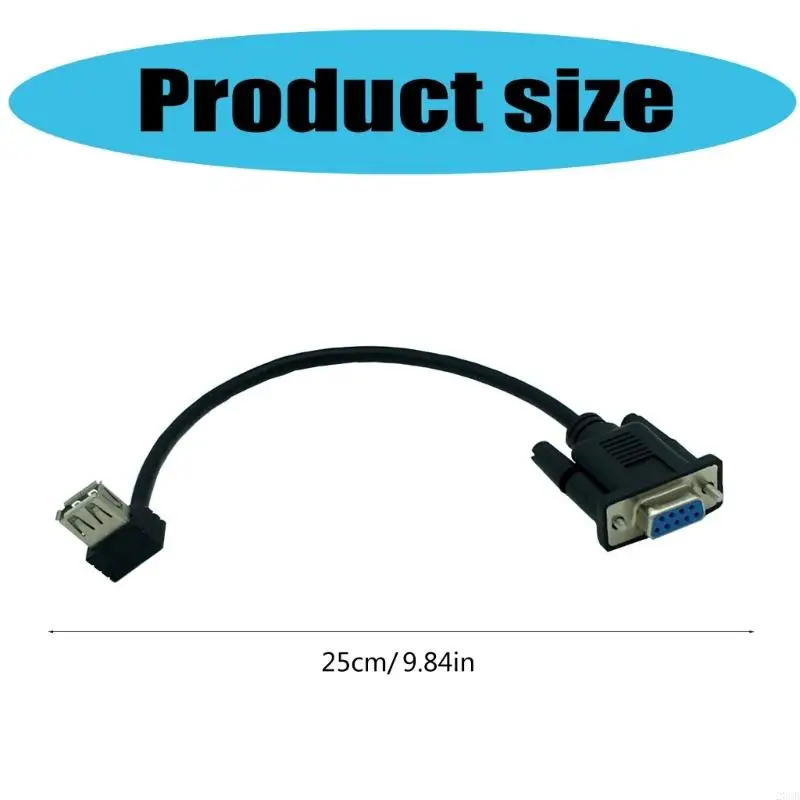20CB High Performances RS232 DB9 Female To USB Female Serial Cable Adapter For Easy Serial Connection USB-Power Design