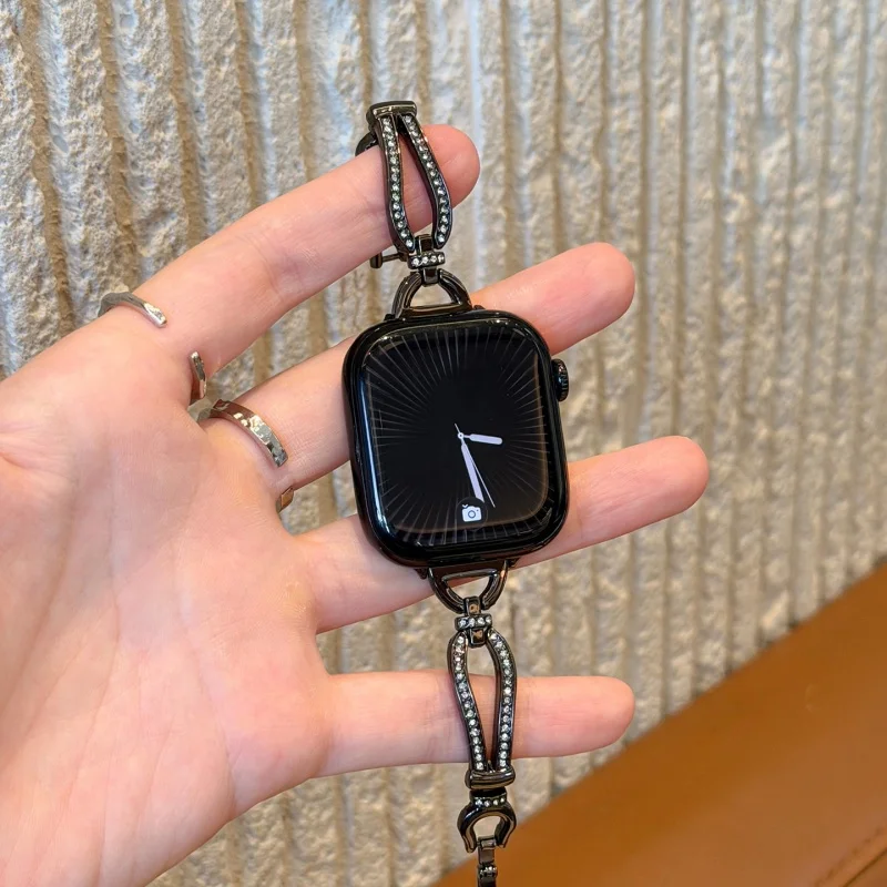Premium Light Luxury Metal Strap Suitable for Apple iWatch Strap 38mm 40mm 41mm 42mm 44mm 45mm 49mm Fashion Strap