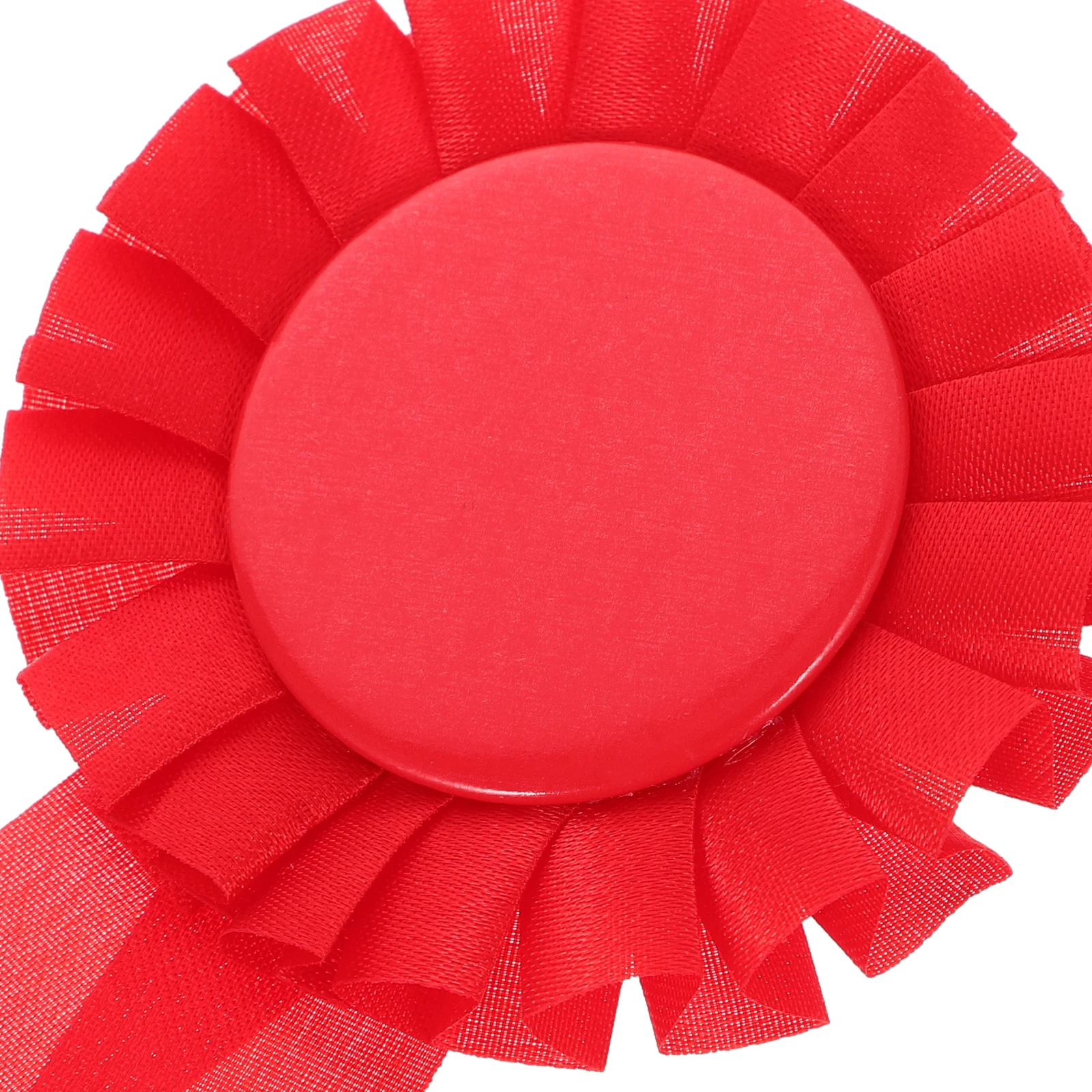 

20pcs Badge Red Award Ribbons Decorations Blank Name Badge Handicraft Pins Satin Cloth Bulk Diy Creative Handicraft Party