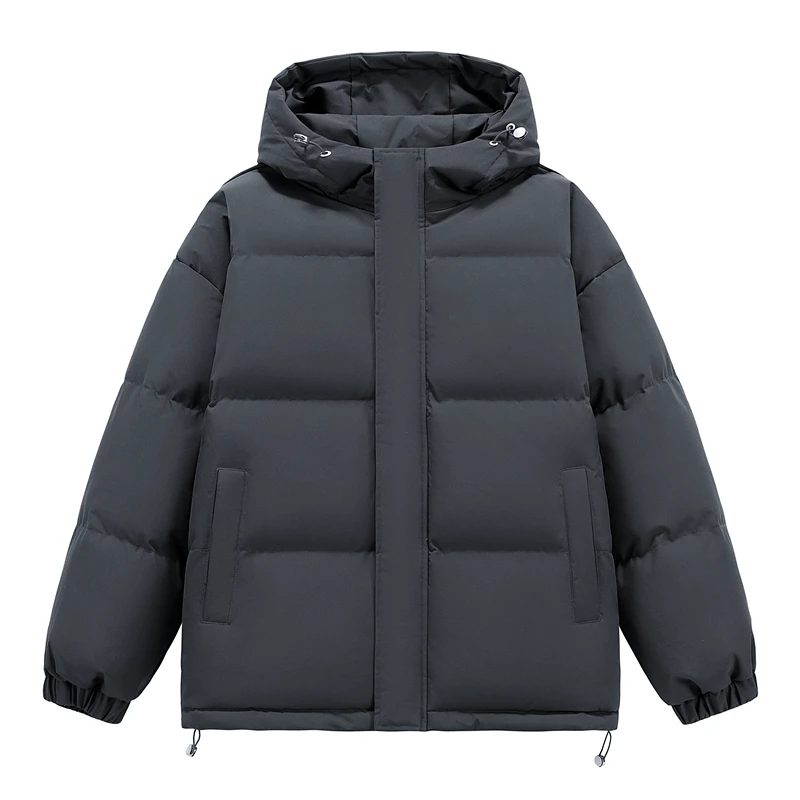 

Men's Bread Coats Loose and Warm Outerwear Versatile and Trendy Windproof Hooded Cotton-padded Jacket Short Jacket Couple Style