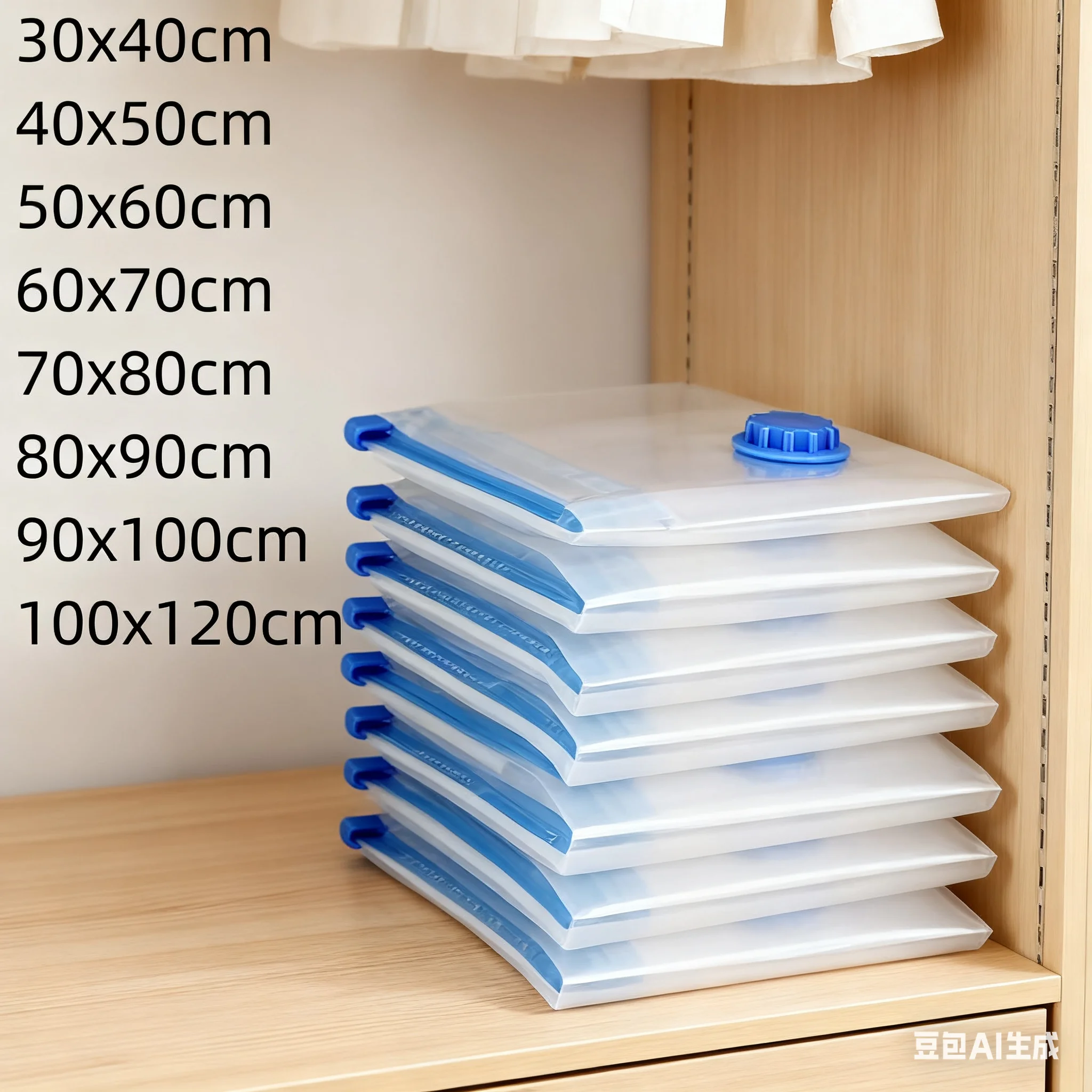 

Transparent Vacuum Storage Bag Foldable And Compact Space-saving Storage For Large Clothing Perfect For Towels Blankets And More