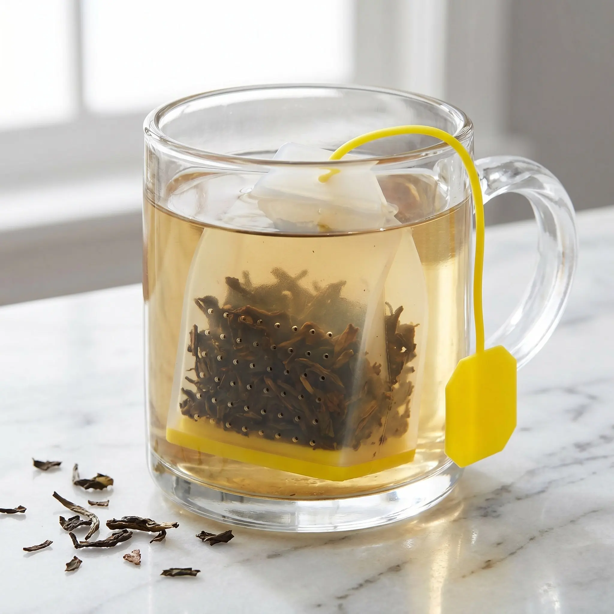 4pcs Reusable Tea Filter Diffuser with Interval Holes Silicone Tea Infusers Heat Resistant Loose Leaf Steeper Bag For Strainer