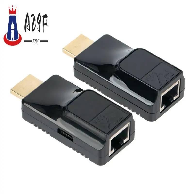 

A29F-60M -Compatible Extender RJ45 To -Compatible 1080P HD Video Network Cable Extender Adapter For HDTV Monitor
