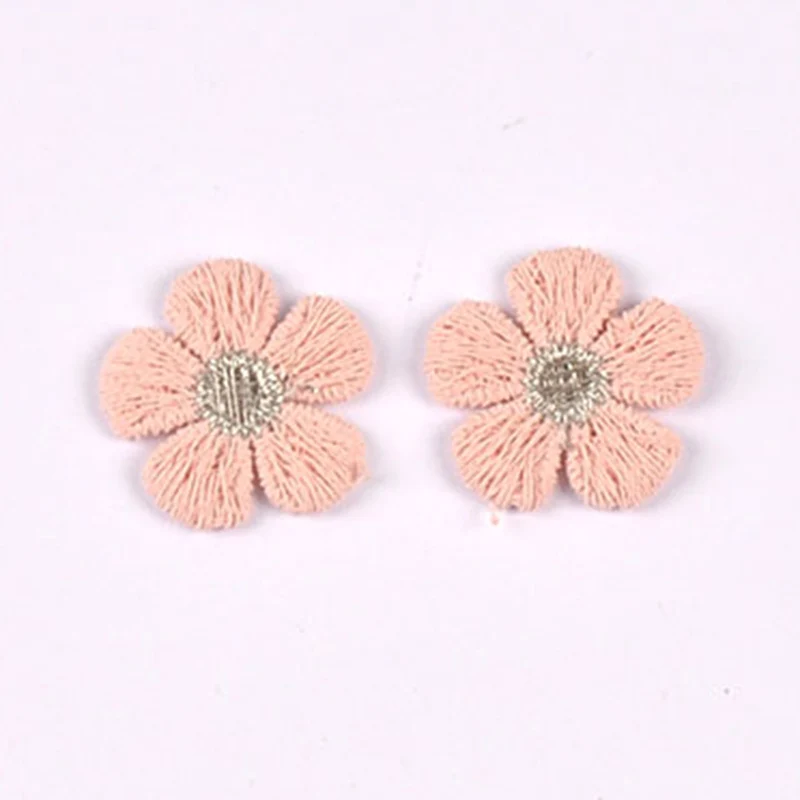 20 stuks 20mm 8-kleurige geborduurde bloemenapplicaties, DIY opnaaipatches voor knutselwerk, kleding, haaraccessoires cp3835