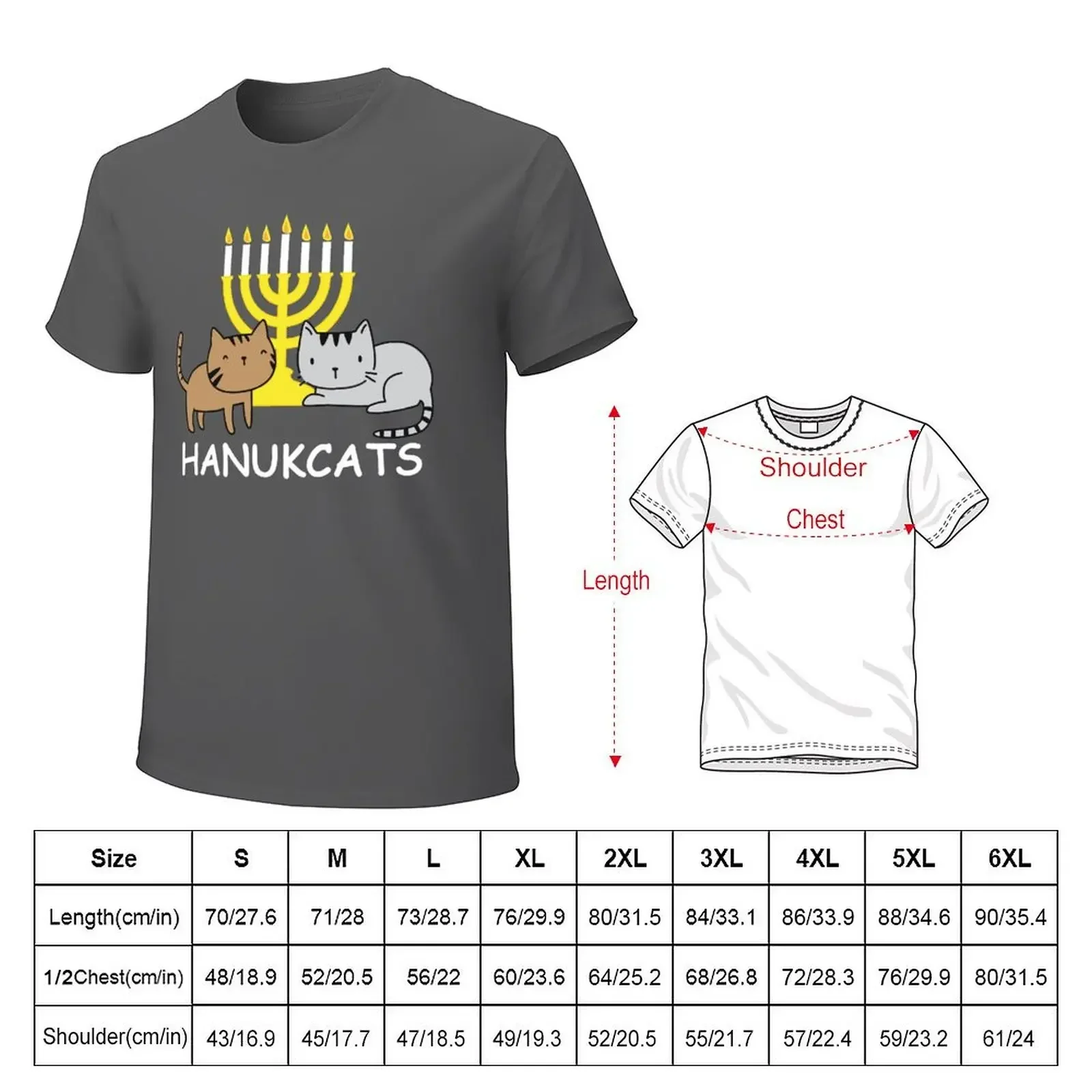 Happy Hanukkah - Hanukcats! Funny Cat lover Hannukah gifts T-shirt boys animal print oversizeds men workout shirt