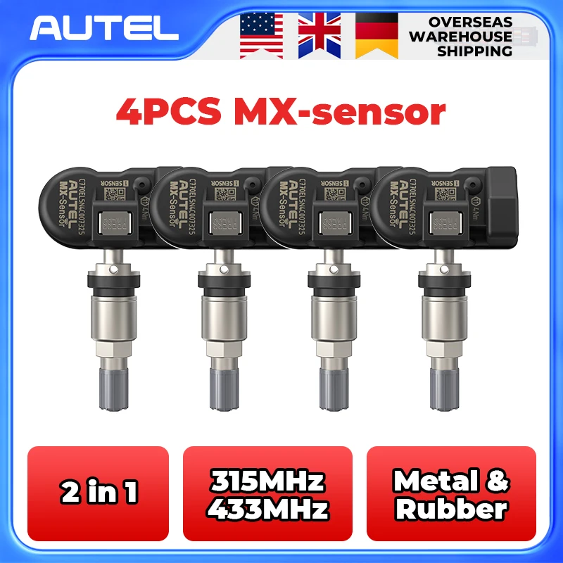 Autel TPMS MX Sensor 315MHz 433MHz Sensor 2in1 Programming Sensors For TS408S TS508WF Tire Pressure Monitoring Car Tool
