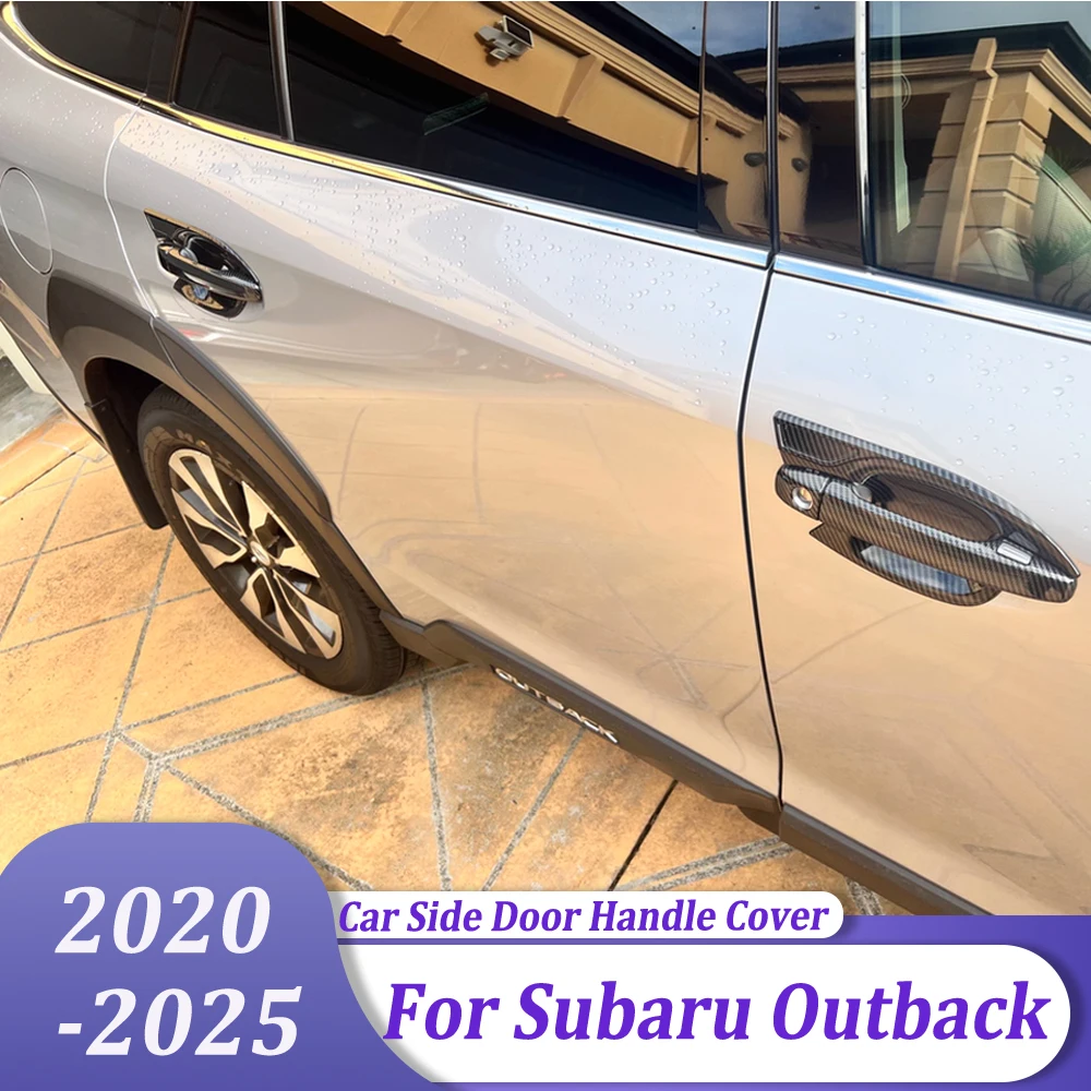 

Углеродное волокно, боковая дверная ручка, чаша, накладка, автомобильная наклейка, аксессуары для стайлинга для Subaru Outback 2020 2021 2022 2023 2024 2025