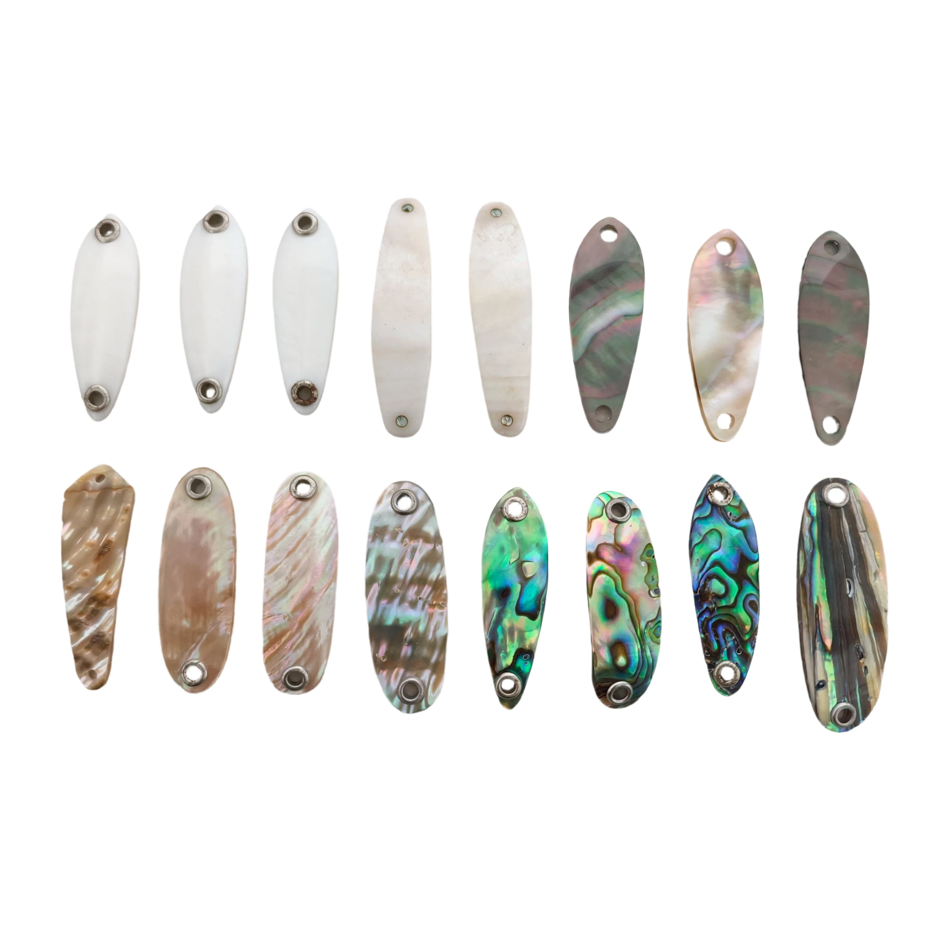 

Handicraft Abalone Seashell Lure Durable Abalone Spoon Bait for Trout Fishing, 2 PCS Set 4cm Fish Bait Made of Natural Shells