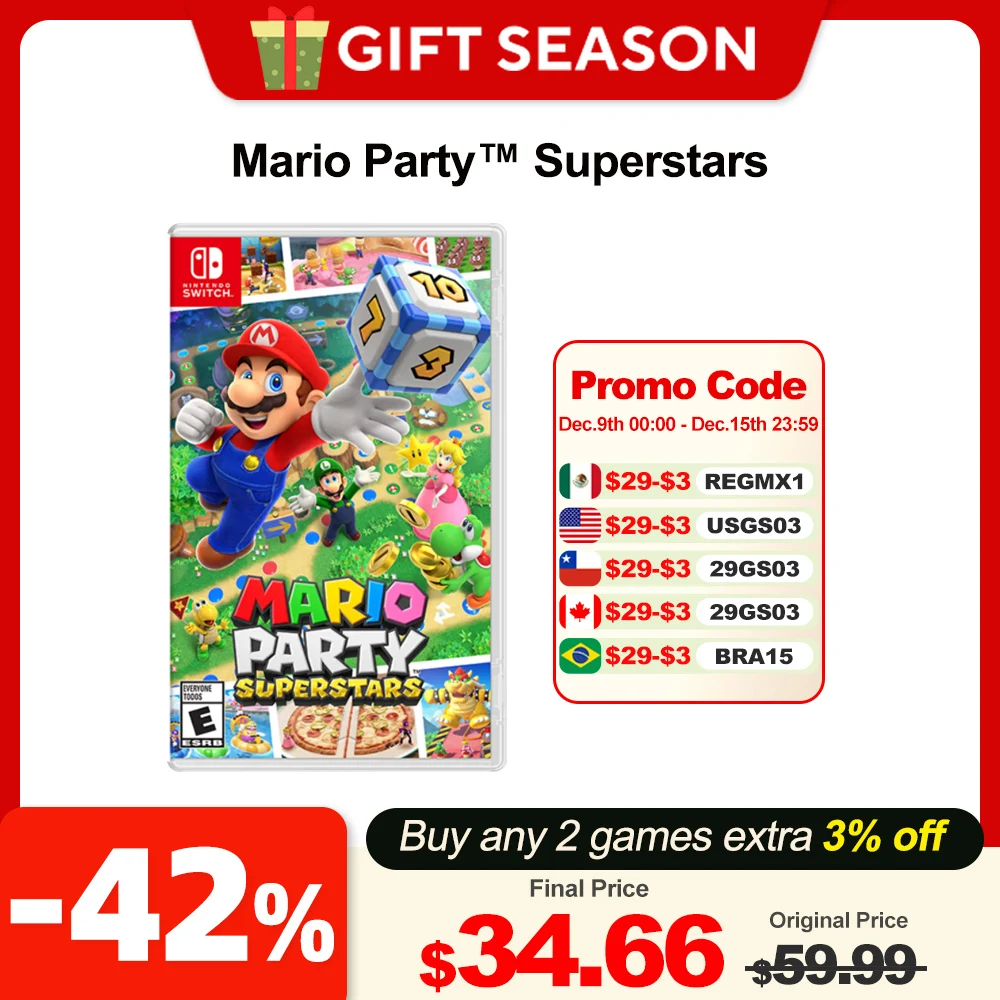 Mario Party Superstars Nintendo Switch Game Deals 100% Official Original Physical Game Card for Switch OLED Lite Game Console