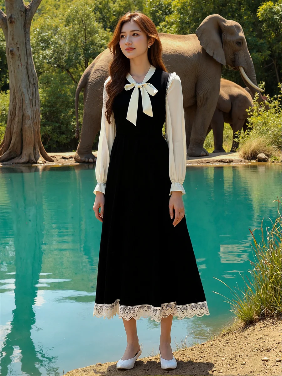 Women'S Dress Black Regular Fit Preppy Style Autumn Spring Polyester Halter Summer Flare Sleeveless Feminine Cinched Fashion