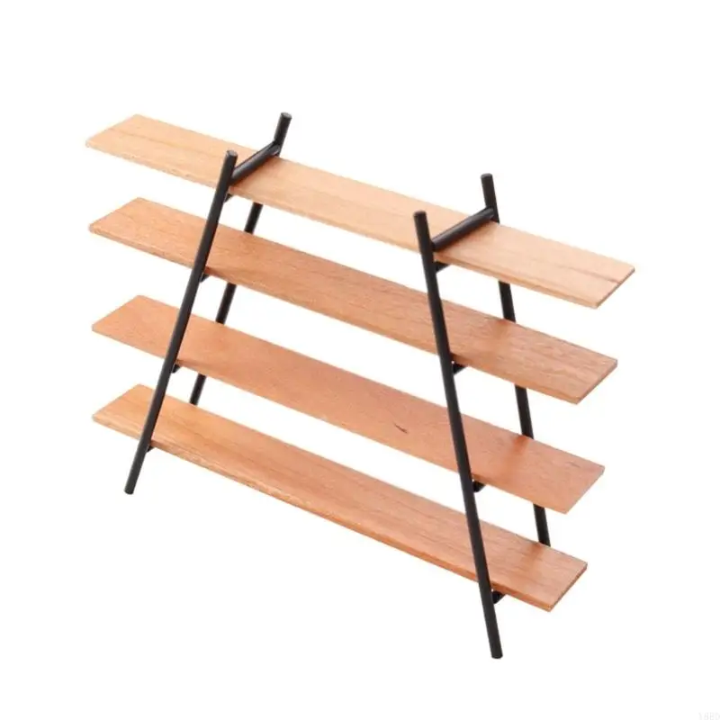 

Y88d 4 слой деревянная книжная полка полки для 1/12 масштаба кукол.