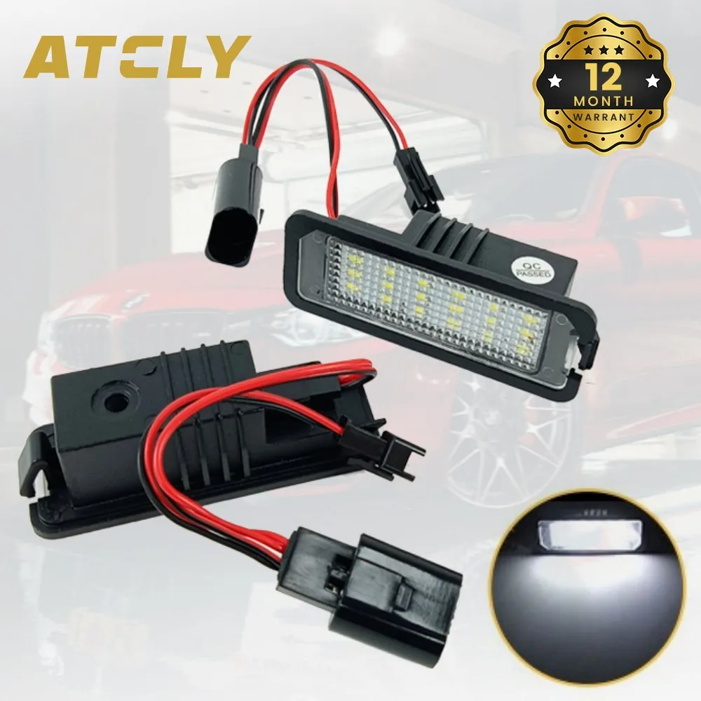 

LED Number License Plate Signal Light Lamp Canbus Error Free For VW GOLF 4 5 6 7 MK7 Polo Superb Seat Leon Altea Passat CC Eos