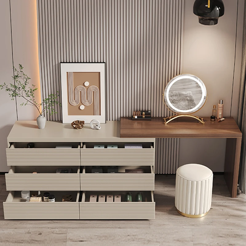 Storage Dressing Table Modern Bedroom Vanity Drawers Cabinets Designer Desk Table Console Meubles De Chambre Bedroom Furniture