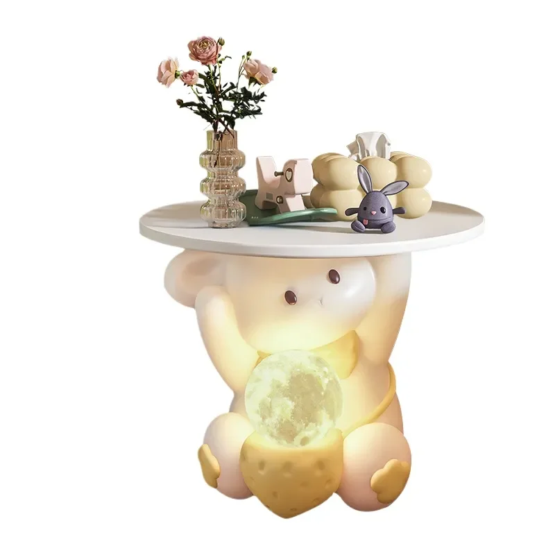 Cream Style Cartoon Rabbit Floor Ornament for Living Room Bedroom TV Cabinet Sofa Side Shelf Decoration Home Decor