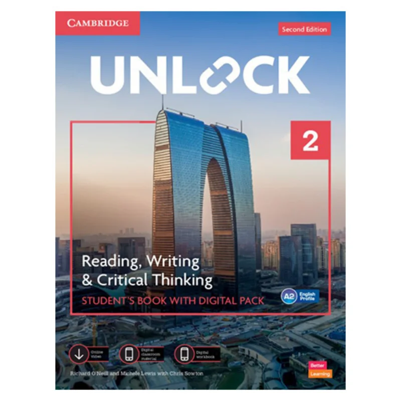 

Разблокировать второй выпуск, чтение письма и критическое мышление, студенческая книга с цифровым пакетом, уровень 2, 9781009374446