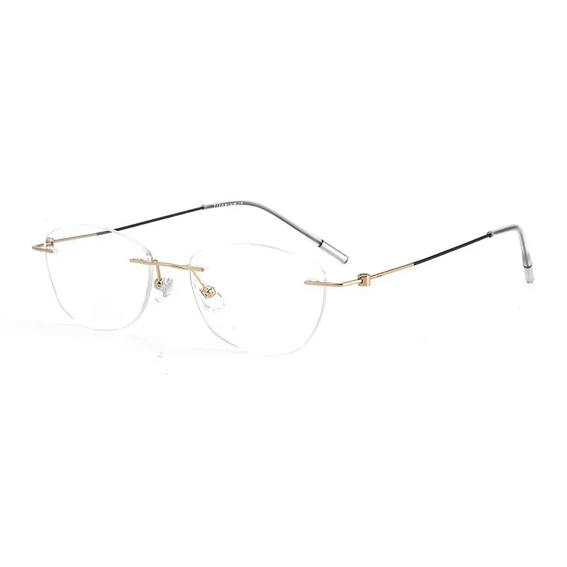 

Ultra-light pure titanium cat eye frameless myopia glasses frame female high-end sense can be matched with degree s