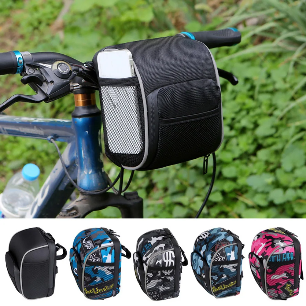 【STOCK】New Handlebar Bag Bicycle Bags Frame Pannier Bag Waterproof Multifunction Portable Shoulder Bag Bike Accessorie,A