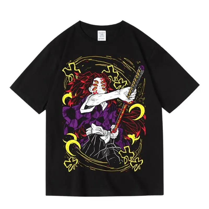 Japanische Anime Ghost Killing Blade Black Death Mou Animation Peripheral Kurzarm-Sommer-T-Shirts für Männer und Frauen