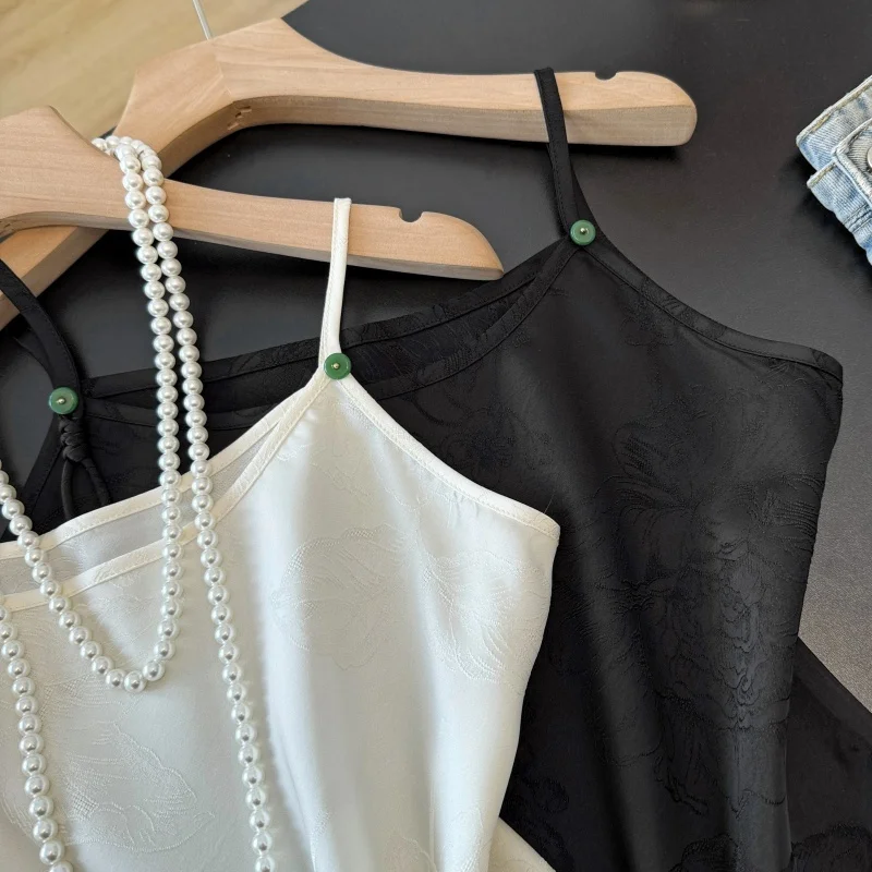 New Chinese Style Heavy Work Embroidery National Style Base Layer Vest Improved Strap Tunic Top for Women Spring Season view 4