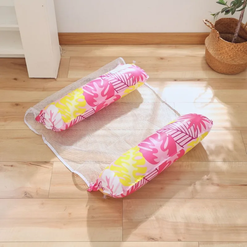 2-أنبوب شبكة لعبة قابلة للنفخ صالة السباحة كرسي ورقة طباعة نفخ مقعد عائم الصيف بركة لعبة المياه العذبة للأطفال البالغين