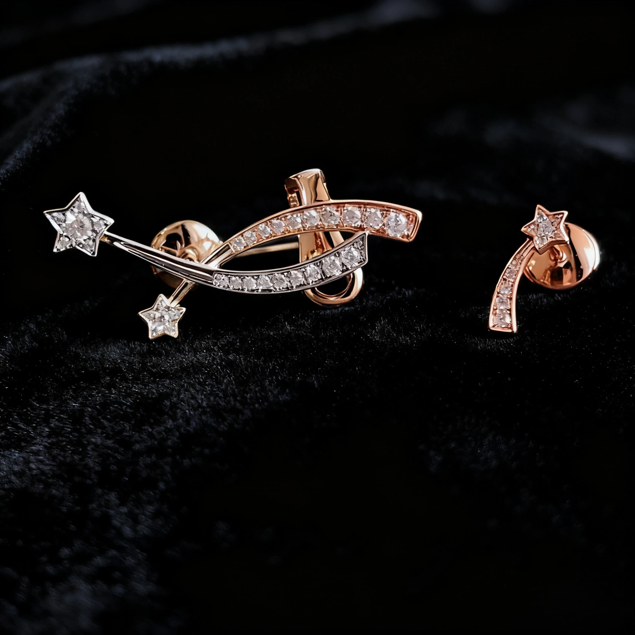 

2025 Trendy Jewelry Brand Pure Star Ear Cuff Earrings Lozenge Design Wedding Nich Party Luxury Quality