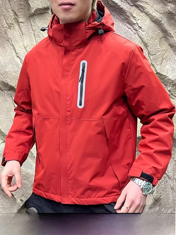 

Heavyweight Graphene Lined down Jacket Windproof Warmth Youth Fashion Standard Fit Long Sleeve Hooded Casual Winter Coat