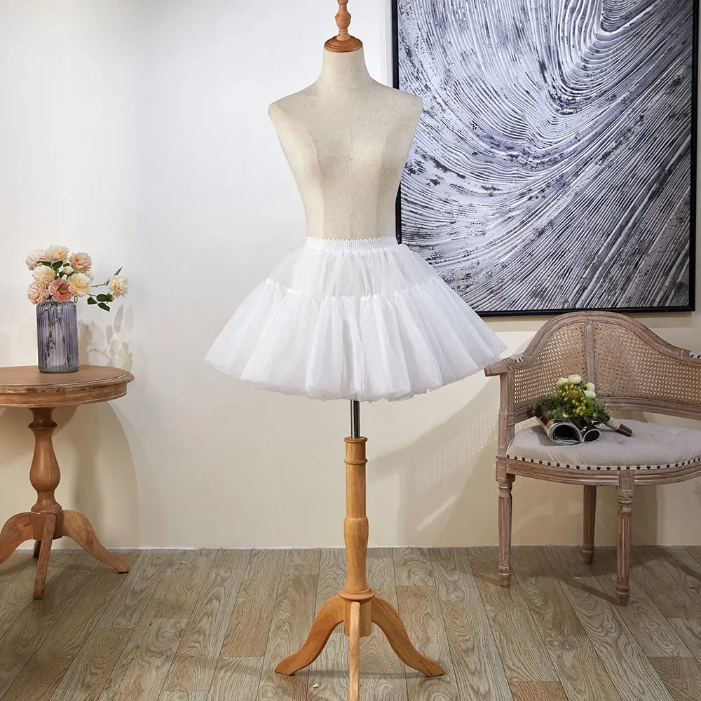 35/40Cm Underskirt Black White Petticoat Lolita Soft Yarn Boneless Skirt Support Daily Cosplay Violence Carmen Soft Korea Japan
