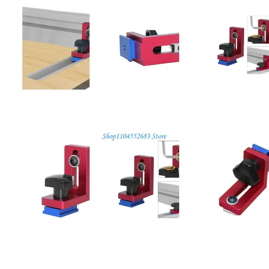 Y6GD Woodworking Miter Track Stop Routers and Table Fence Connectors Aluminium